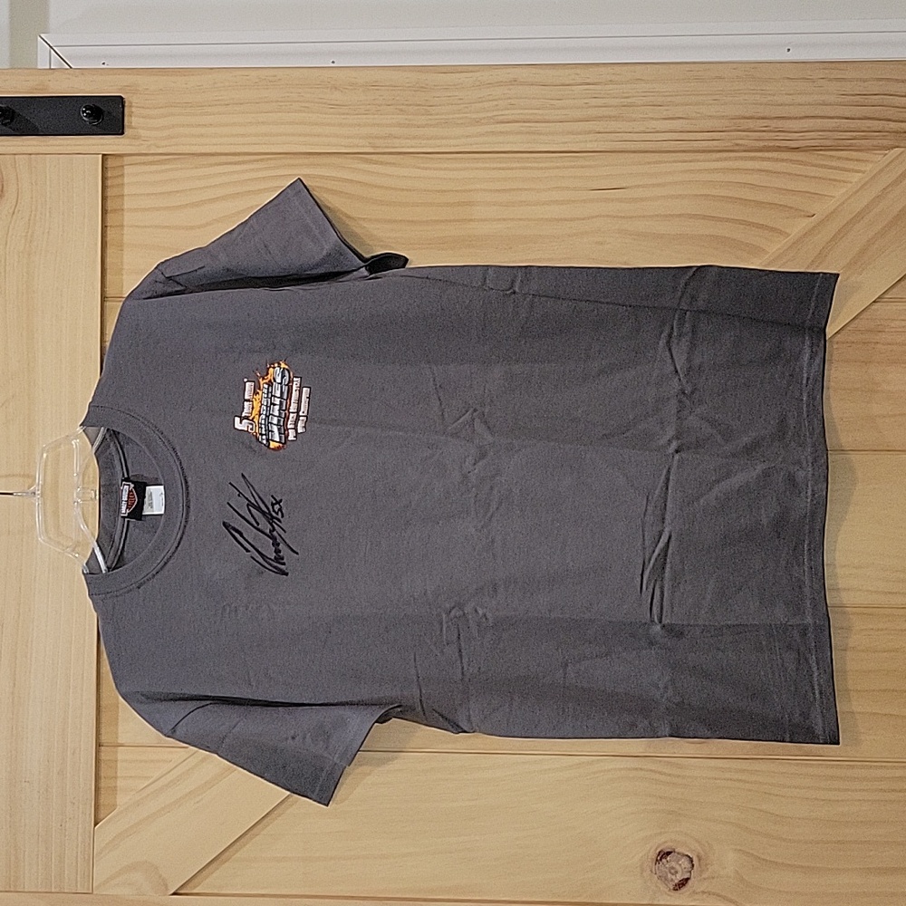 Harley-Davidson | Andrew Hines Autographed Tee | NHRA | 5X Champion